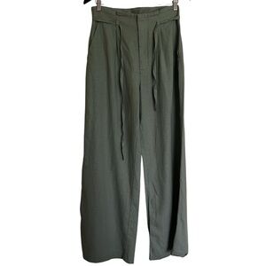 Abercrombie and Fitch Women’s Linen Green Wide Leg Pants- Size Medium